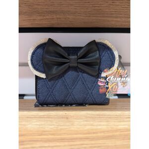 Loungefly Disney Minnie Mouse Denim Quilted Wallet